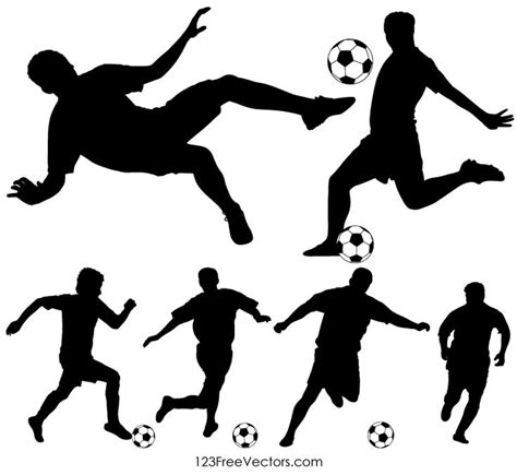 Soccer Player Silhouette Clipart Images In 2020 Soccer Players