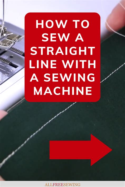 How To Sew A Straight Line With A Sewing Machine Sewing Sewing