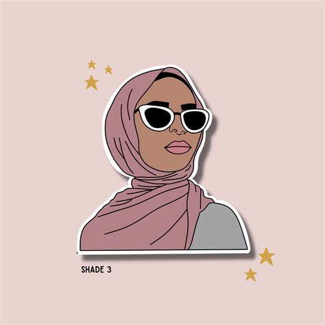 Hijabi Sticker Hijab Sticker Muslim Sticker Islam Sticker Etsy