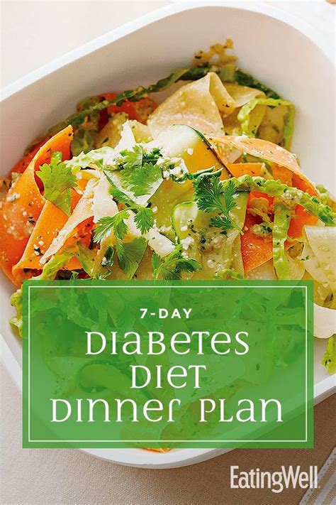 Medically reviewed by natalie olsen a diabetic diet is a way of eating healthily and choosing the best foods to manage the symptoms of this method helps with portion control, and works best for lunch and dinner. 7-Day Diabetes Diet Dinner Plan | Diabetic meal plan ...