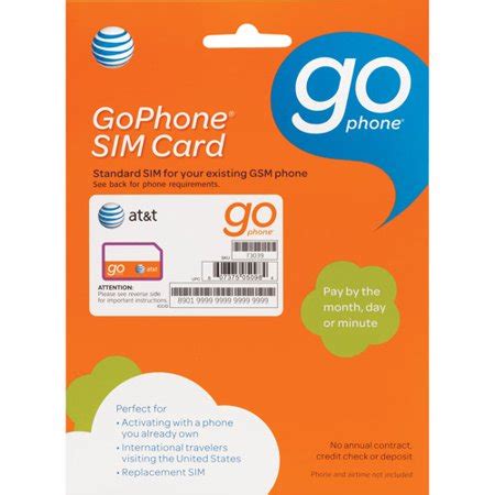 An at&t unlimited prepaid sim card offers the following free standard features: At&t Gophone Sim Card - Walmart.com