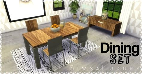 Dining Set At Sims4 Luxury Sims 4 Updates
