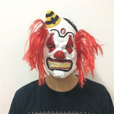 Creepy Halloween Killer Clown Scary Mask Villain Joke