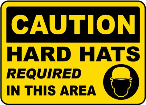 Hard Hats Required In This Area Sign Save 10 Instantly