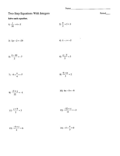Solving Two Step Equations With Algebra Tiles Worksheet