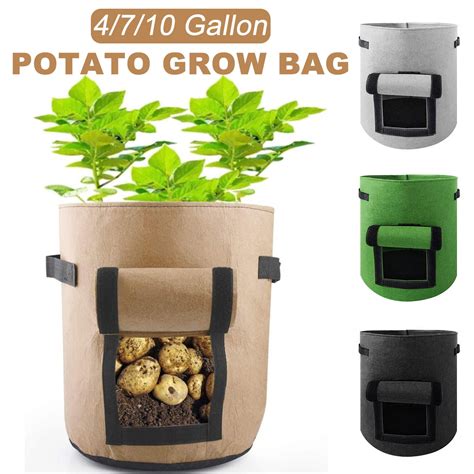 4710 Gallon Gallons Grow Bags Potato Planter Bag Flap Handles