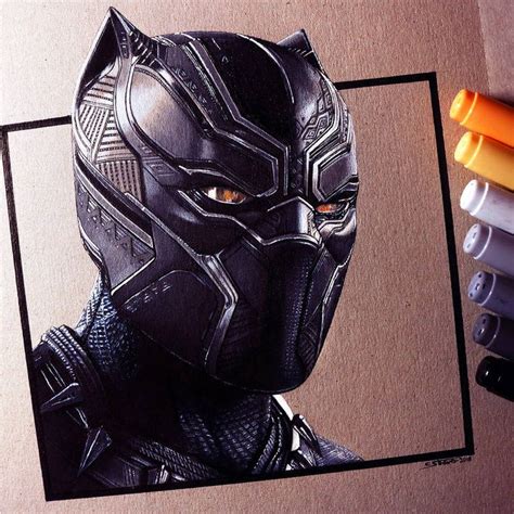 Black Panther Drawing By Lethalchris On