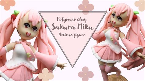 Polymer Clay Anime Figure Sakura Miku Diy Tutorial Youtube