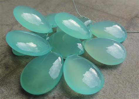 Aqua Chalcedony Beads Gemstone Beads Chalcedony By Beadsnfinds