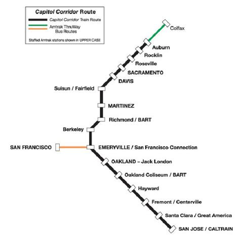 Capitol Corridor Map