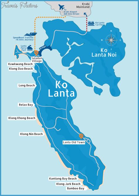Map Of Koh Lanta Travelsfinderscom
