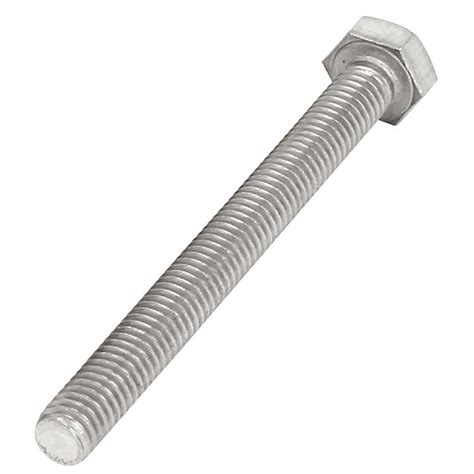M6 X 60mm A2 Stainless Steel Fully Threaded Hex Head Screw Bolt 5 Pcs