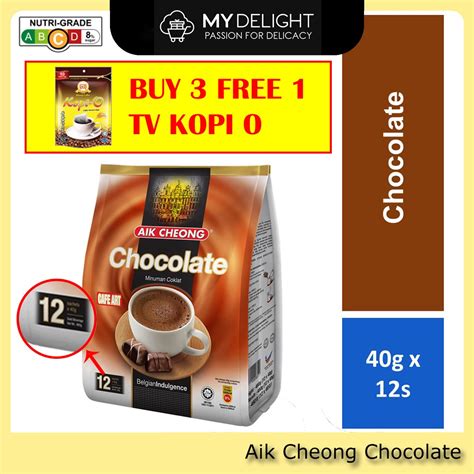 Aik Cheong Cafe Art Chocolate 40g X 12 Sachets Sg Ready Stock