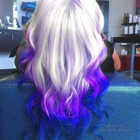 See more ideas about dyed hair, hair styles, cool hairstyles. Light purple to purple with blue tips of hair. Dyed color ...