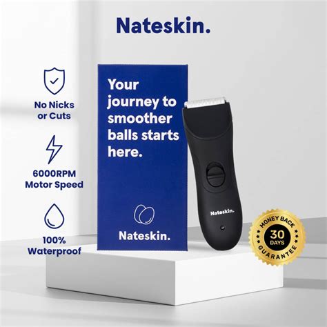 Nateskin Electric Body And Pubic Hair Trimmer Waterproof And Cordless For