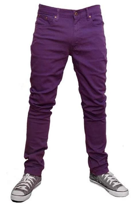 Purple Jeans For Men Relco Mens Purple Skinny Jeans Jeans Mens