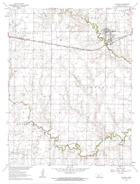 Victoria Topographic Map 124000 Scale Kansas