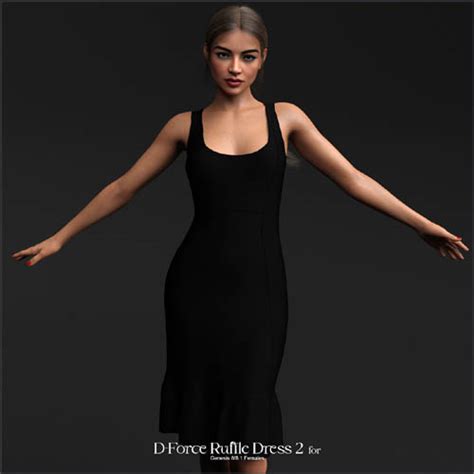 D Force Ruffledress 02 For G8f And G81f Daz3d And Poses Stuffs