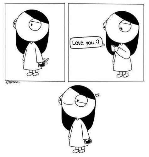 nothing makes me smile faster than a sweet text from you catana comics cute comics