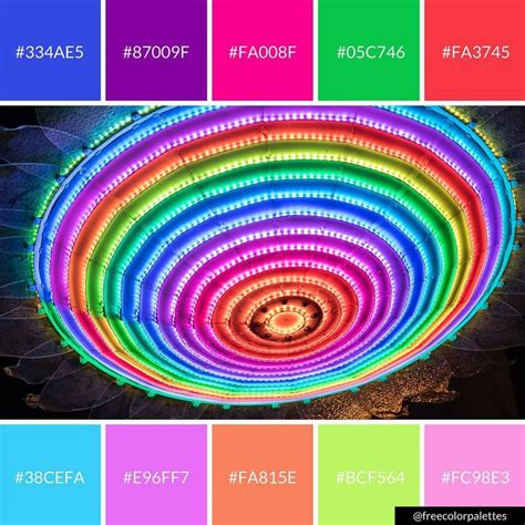 Rainbow Bold Pastels Brights Color Palette Inspiration