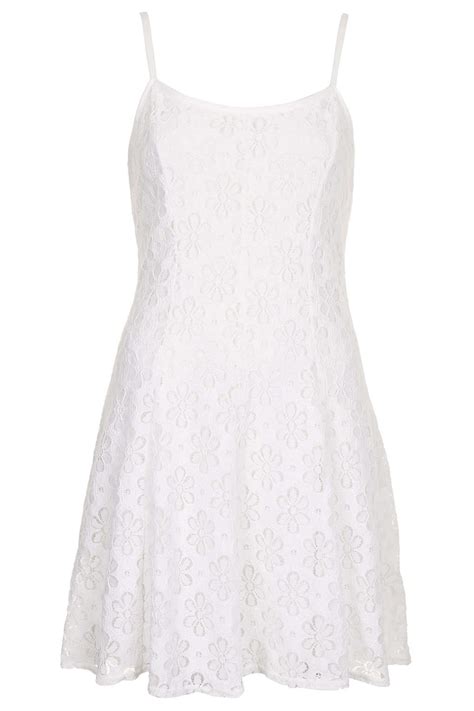 Lyst Topshop Strappy Lace Dress In White