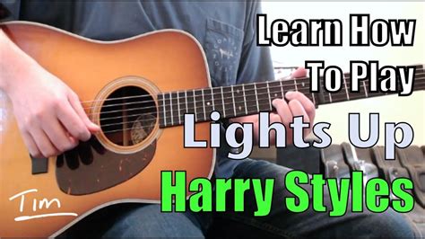 Harry Styles Lights Up Guitar Lesson Chords And Tutorial Youtube