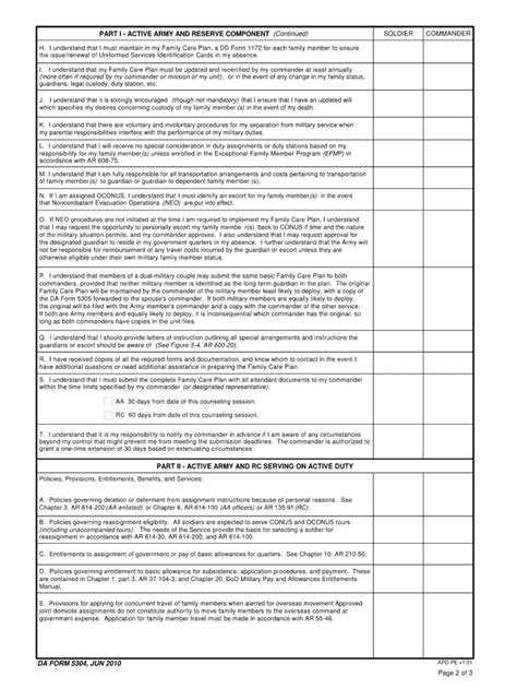 Da Form 5304 Fillable Printable Forms Free Online