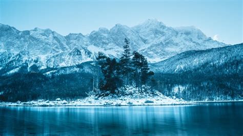 The Zugspitze And The Lake Eibsee Backiee