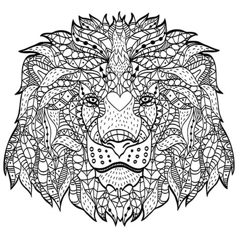 This Lion S Head Created With Zentangle Patterns Will Ask You A Lot Of