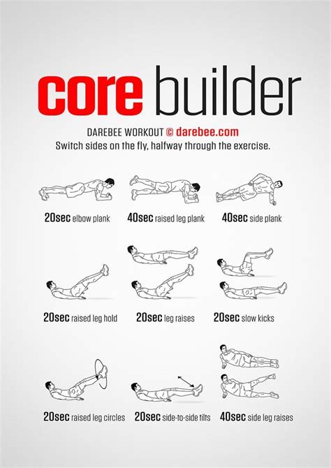 Core Builder Training With Images Core Workout Men At