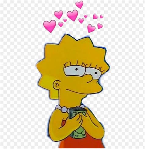 Free Download Hd Png Simpsons Sticker Aesthetic Lisa Simpson Png