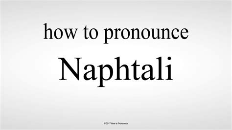 This page is made for those who don't know how to pronounce vulnerable in english. How to Pronounce Naphtali - YouTube