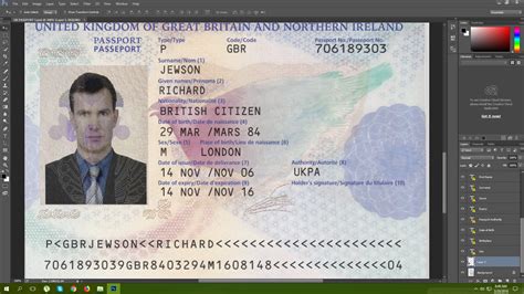 Passport Template Photoshop Free