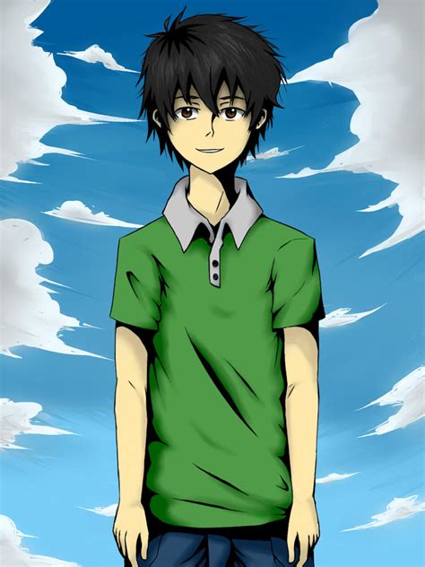 Happy Anime Guy Colored By Aznsketch42 On Deviantart