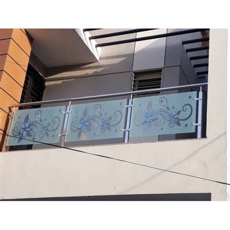 Include plants in front balcony designs in the. Balcony Designer Glass Railing, Rs 270 /square feet Modern ...