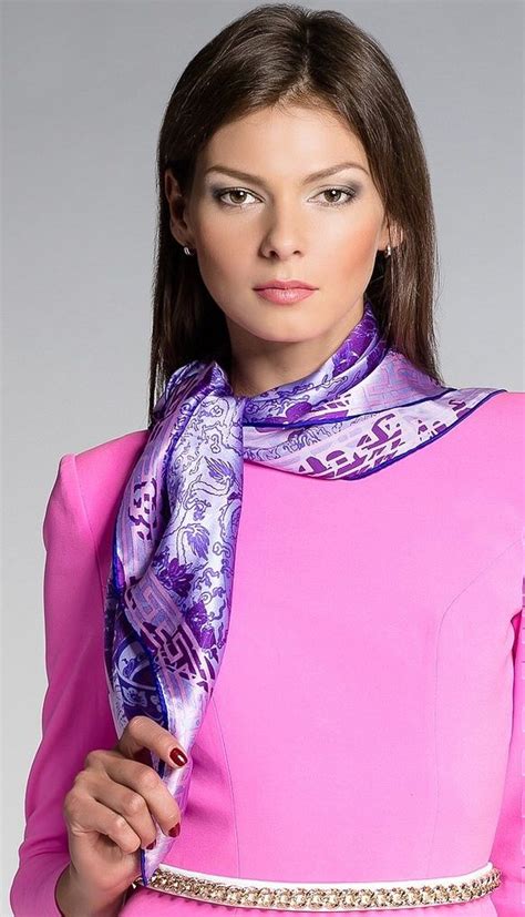 Purple Scarf Foulard Vestiti Moda
