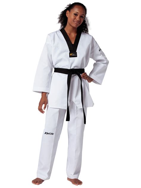 When buying a taekwondo uniform you need to look at the quality of the material used, the weight of the uniform as well as the brand. Taekwondo Uniform Victory, black lapel - WT recognized ...