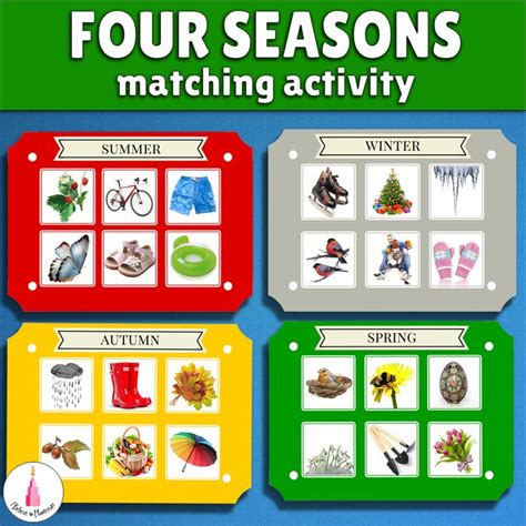 Four Seasons Sorting Activity Free Printable Printable Word Searches