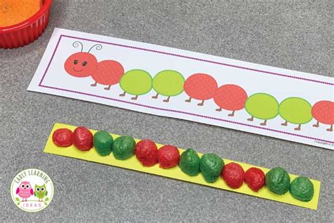 How To Make This Simple Caterpillar Pattern Activity Early Learning Ideas