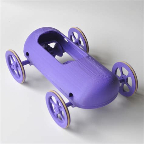 3d Printed Rubber Band Car By Designbyhugh Pinshape