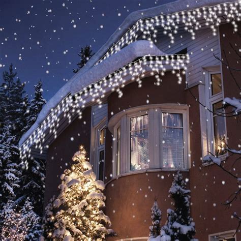 Connectable 5m 25m Icicle Snowing Falling Christmas Outdoor Led Fairy