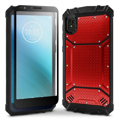 Motorola Moto E6 Case Evocel [glass Screen Protector] [magnetic Back] Magnext Series Phone Case