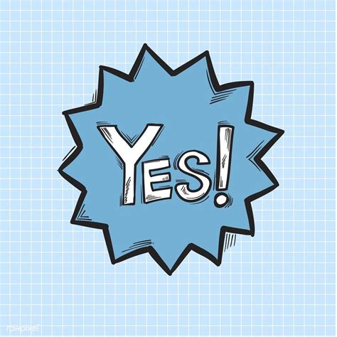 Vector Of Yes Word Free Image By