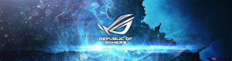 Asus Rog Republic Of Gamers Logo Blue Hd Wallpaper Download