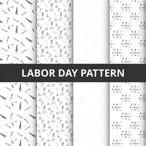 Free Vector White Labor Day Patterns