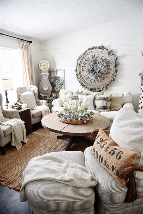 Cozy Rustic Winter Living Room