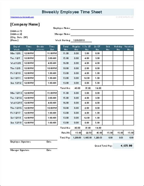 Free Time Card Calculator For Excel Progress Report Template