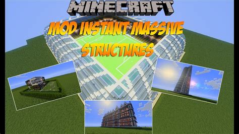 minecraft instant massive structures mod 1 10 2 youtube