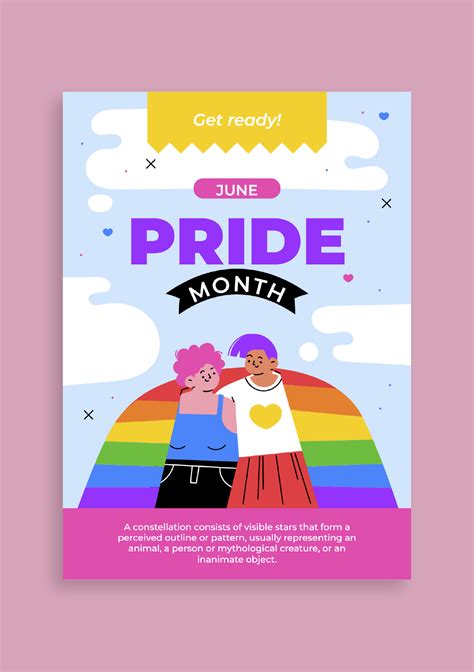 Edit And Get This Doodle Colorful June Pride Month Flyer Template For Free