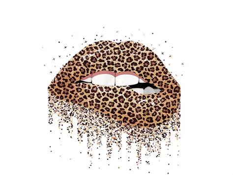 Leopard Print Lips Patches For Clothes Heat Transfer Thermal Etsy